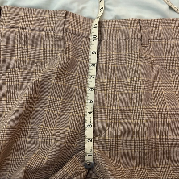 Vintage Levi's Panatela Trouser Creased Pants Tan  Plaid Retro Size 33 34 X 31 - Picture 7 of 9